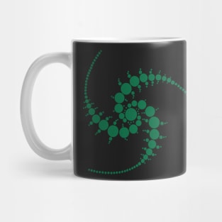 Spiral green crop circle Mug